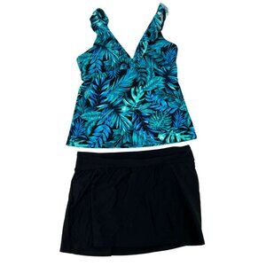 Christina Swimwear | Women's 2 Piece Tankini & Skirt Bathing Suit Set | Size 10